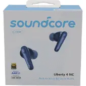 Soundcore Liberty 4 NC - Draadloze oordopjes met microfoon - in-ear model - Bluetooth - actieve ruisonderdrukking - marineblauw