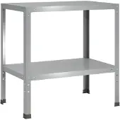 vidaXL Planttafel 80 x 50 x 80 cm Gegalvaniseerd staal zilver