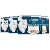 Gourmet 4x Kattenvoer Nat Perle Ocean Flakes in Saus 12x85 gr