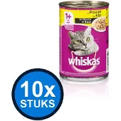 Whiskas 10x - Adult Kip in Saus - Kattenvoer Natvoer - 400 g