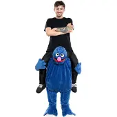 Maskworld Sesamstraat – Grover Carry Me kostuum - Carnavalskostuum