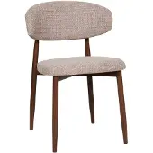 Giga Meubel Eetkamerstoel Alexia Taupe/Walnoot