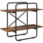 vidaXL Boekenplank 2-laags 80 x 35 x 70 cm PB Gerookt eiken