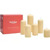 Bolsius stompkaars glanzend beige (set van 6)