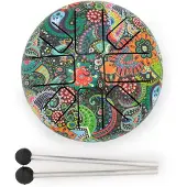 Ancient Wisdom Low Med Hapi Drum Mandela Leaf- 14x7cm