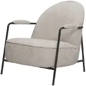 Tower Living Fauteuil Amelia - Beige Stof - Met Armleuning - 82x73x77cm