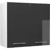 Vicco Hangkast Fame-Line, Antraciet Hoogglans/Wit, 80 cm