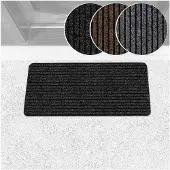 ANRO Deurmat Mischa Zwart 80x40cm – Schoonloopmat Antislip Rubber