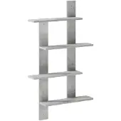 vidaXL Wandplank Betongrijs 61 x 13,5 x 105 cm Bewerkt hout