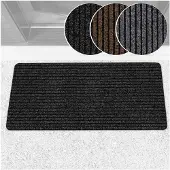 ANRO Mischa Deurmat Zwart 100x50 cm - Antislip - Rubberen rug