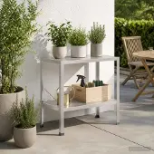 vidaXL Planttafel 60 x 50 x 80 cm Roestvrij staal zilver