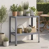 vidaXL Planttafel 80 x 50 x 80 cm Gepoedercoat staal Antraciet