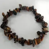 Ancient Wisdom 3 x Chipstone Armband - Tijgeroog