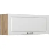 Vicco Hangkast R-Line, Wit landelijk/Goudkleurig Eiken, 100 cm Plat