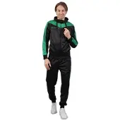 Givova Roma Fleece Trainingspak - Zwart/Groen - Maat 4XL