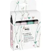 Kreul Puffy Pennenset Chalky Moments 4 stuks
