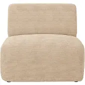 Vente-unique Fauteuil in fijn ribfluweel - Beige - Maison Céphy POGNI