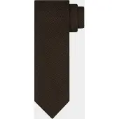 Profuomo stropdas bruine print zijde