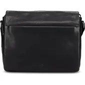 Jost Glasgow Aktentas RFID-bescherming Leder 34 cm Laptopvak zwart