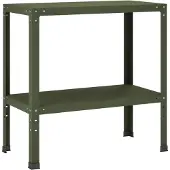 vidaXL Planttafel 80 x 40 x 80 cm Gepoedercoat staal Olijfgroen