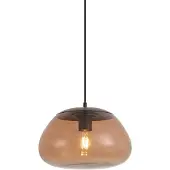 QAZQA Retro hanglamp bruin met bruin glas - Giselle