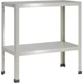 vidaXL Planttafel 100 x 40 x 80 cm Roestvrij staal zilver