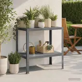 vidaXL Planttafel 60 x 50 x 80 cm Gepoedercoat staal Antraciet