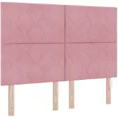 vidaXL Boxspringbed met matras Roze 160 x 200 cm Fluweel