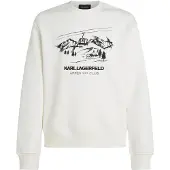 Karl Lagerfeld Sweatshirt 'Après Ski Club' crème / zwart