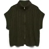 Vero Moda Gebreide bodywarmer 'BANG' donkergroen