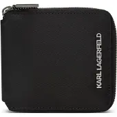 Karl Lagerfeld Portemonnee 'K/NYLON' zwart / zilver