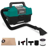 Vonroc Compacte alleszuiger 20V | Incl. accessoires – excl. accu en snellader