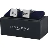 Profuomo Sky Blue Manchetknopen zilver, Faux-uni
