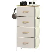 HOMCOM stoffen dressoir, vliesstof, 45x30x94,5 cm, beige