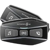 Interphone Cellularline U-COM 16, dubbele set, 1600 meter, A2DP, AVRCP, zwart, waterdicht, IP67, 8 uur batterijduur