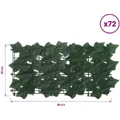 vidaXL Balkonscherm met bladeren Donkergroen 600 x 150 cm