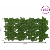vidaXL Balkonscherm met bladeren Groen 500 x 150 cm