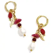 Yehwang Oorbellen met roestvrijstalen kralen, simple daily serie, dames sieraden
