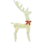 vidaXL 3D Rendier 140 LED's Warmwit 128 cm PET