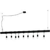 Eglo 9 Lichts Hanglamp Townshend B Zwart Eettafel