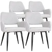 DS4U - Lenon armstoel - Set van 4 - Grijs - Boucle