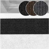 ANRO Mischa Deurmat Zwart 120x40 cm - Antislip - Rubberen rug