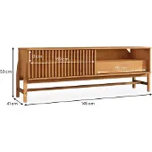 Idimex Lowboard ADAMO 145 cm van massief hout – eiken afwerking