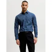 Jack & Jones Overhemd 'JPRBLAParker' donkerblauw