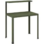 vidaXL Planttafel 60 x 50 x 104 cm Gepoedercoat staal Olijfgroen
