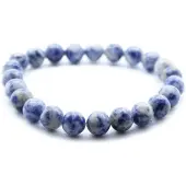 Ancient Wisdom Sodaliet Edelsteen Armband – Elastische Kralenarmband – Natuursteen – Dames & Heren