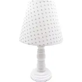Clayre & Eef tafellamp, wit, hout