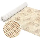 ANRO Badmat Cirkels Beige 65x140cm Antislip Douchemat Afwasbaar Sneldrogend