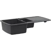 vidaXL Keukenwasbak Dubbele Wasbak Graniet 96 x 50 x 31 cm Grafiet