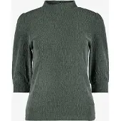 TwoDay dames plissé shirt groen maat M